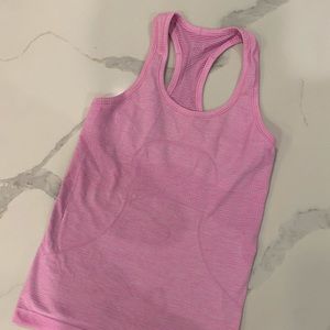 Women's pink lululemon athletic tank top